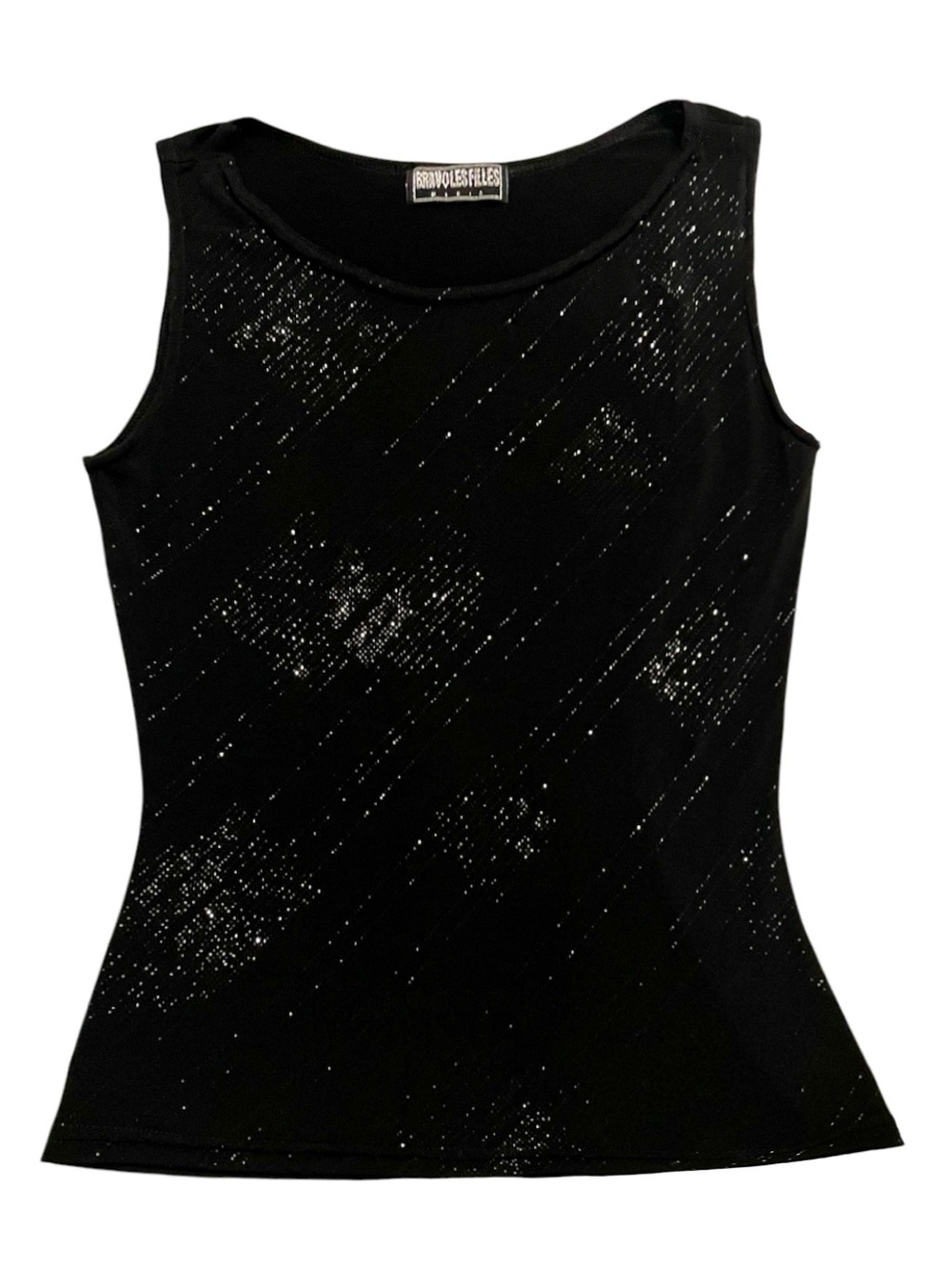 Black 90s Sleeveless Tank Top